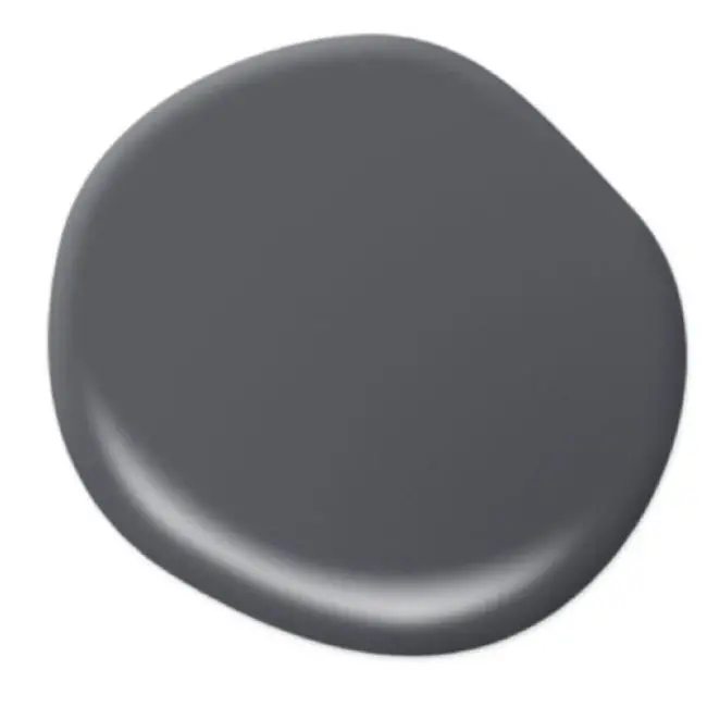 Behr Pencil Point dark grey, gunmetal grey, warm grey paint color on Thou Swell popular paint guide